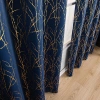 African and American bestseller cross-border forest branch silver Foil gilded blackout curtain Foil Print curtain Item Picture